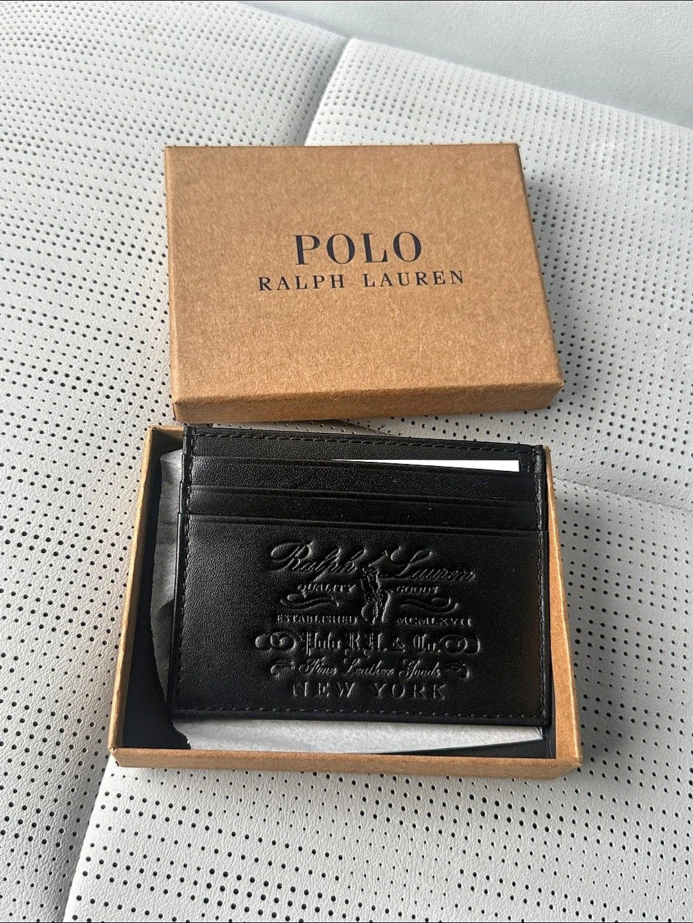 Polo Ralph Lauren Heritage Smooth Leather Card Case Black